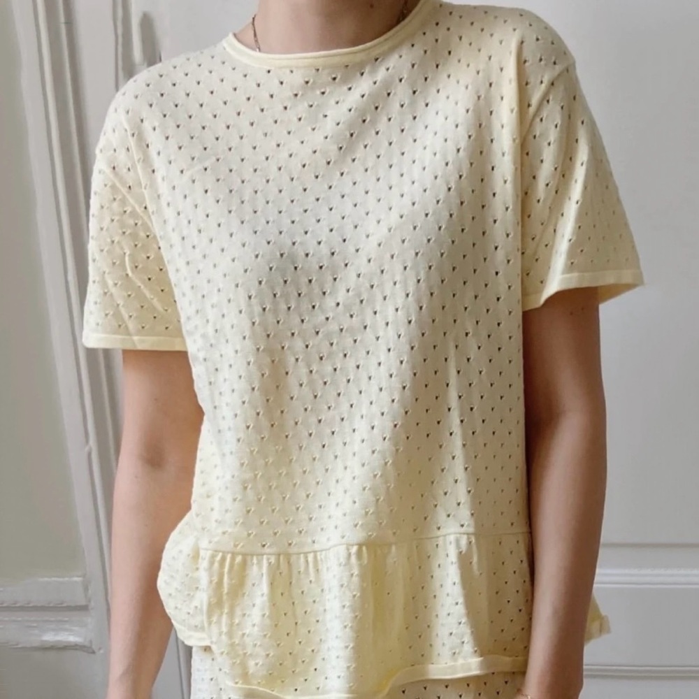 KONGES SLOEJD NWT Cypres Mommy Tee in Lemon Icing size Small